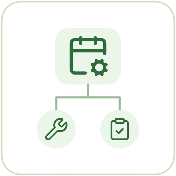 A maintenance schedule leading to a repair request