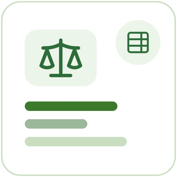 A scale beside a rate table