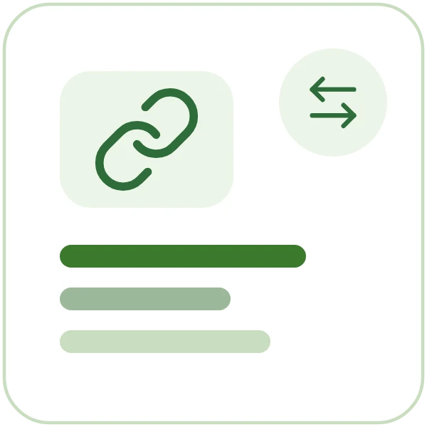 A link beside swap arrows
