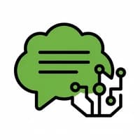 a thought bubble with interconnecting lines