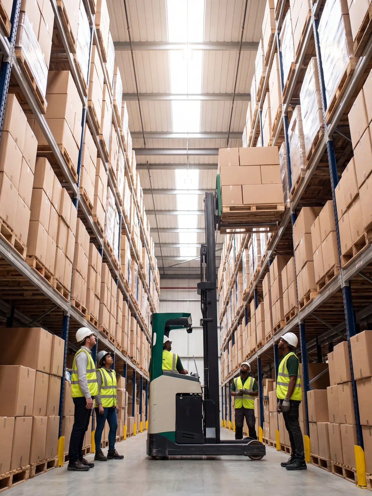 Tall pallet racking in a 3PL warehouse