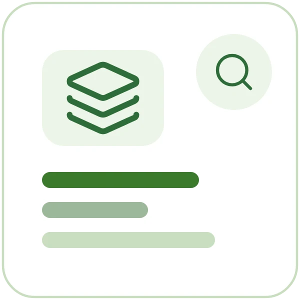 Stacked layers beside a search lens