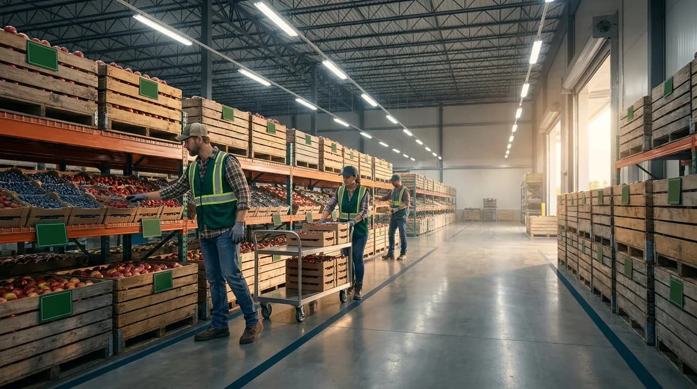 Packing shed crew tracking piece-rate wages and overtime pay