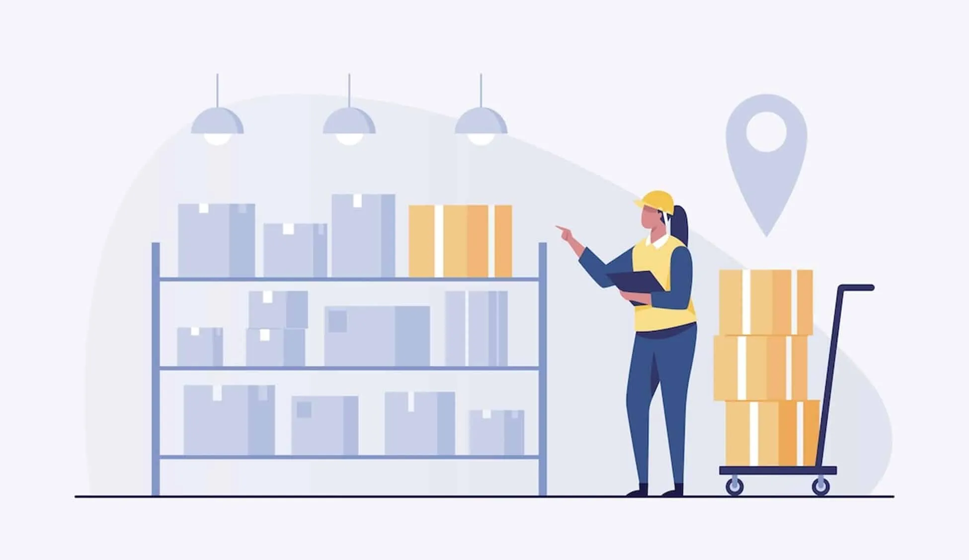 warehouse worker cycle counting inventory