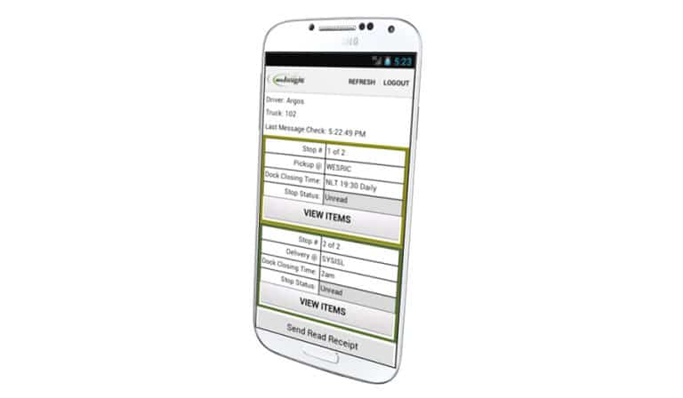 mobile app on smart phone