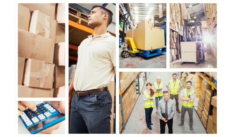 boxes on forklift