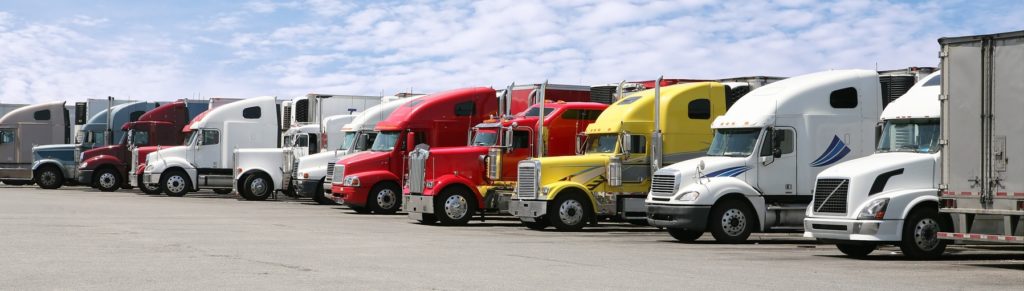 Picture of a row of trucks