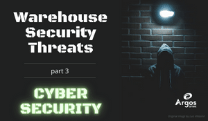 Warehouse common cybersecurity threats with dark man in alley