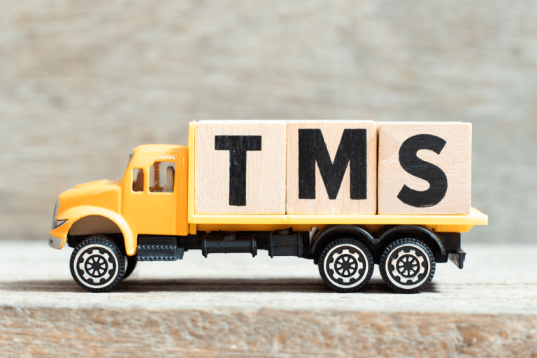 Truck with TMS words