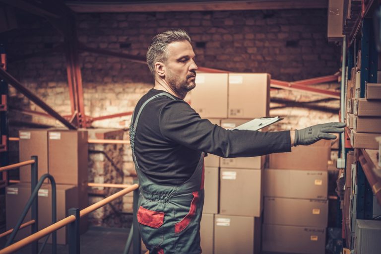 man in warehouse order picking