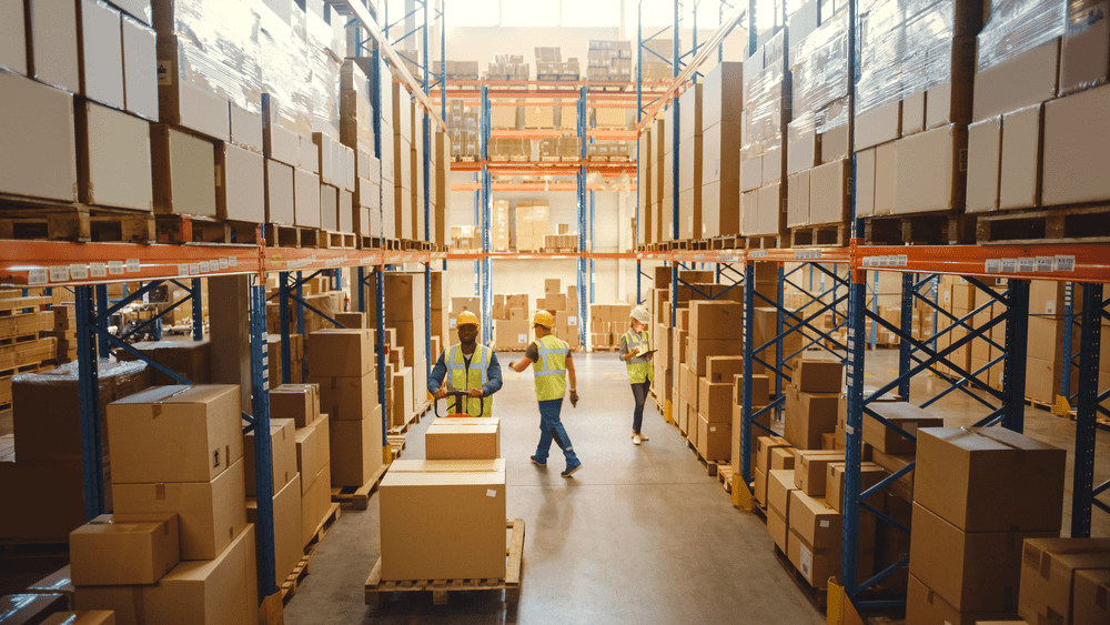 warehouse workers picking orders