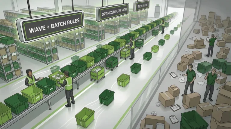Organized wave picking vs chaos
