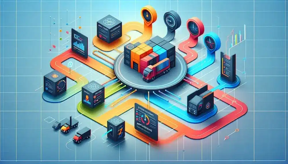 illustration showing dock door scheduling components