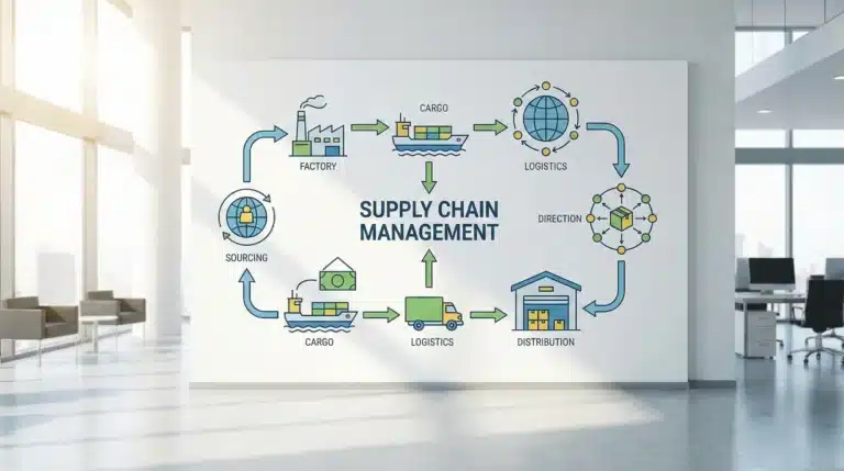 supply chain management illustration