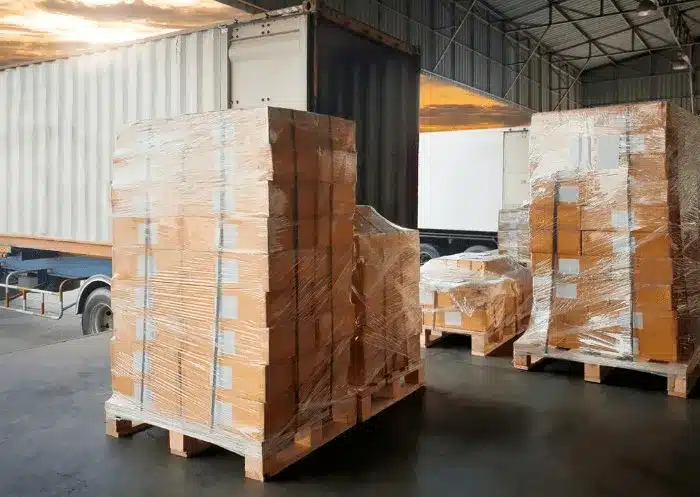 pallet to be loaded unto truck