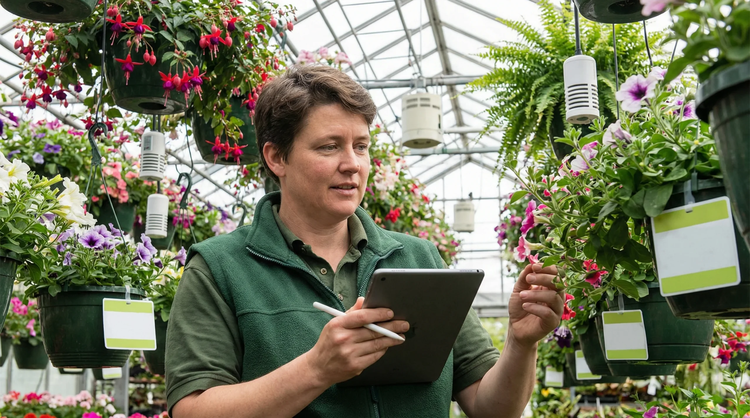 Supervisor and worker at picking station