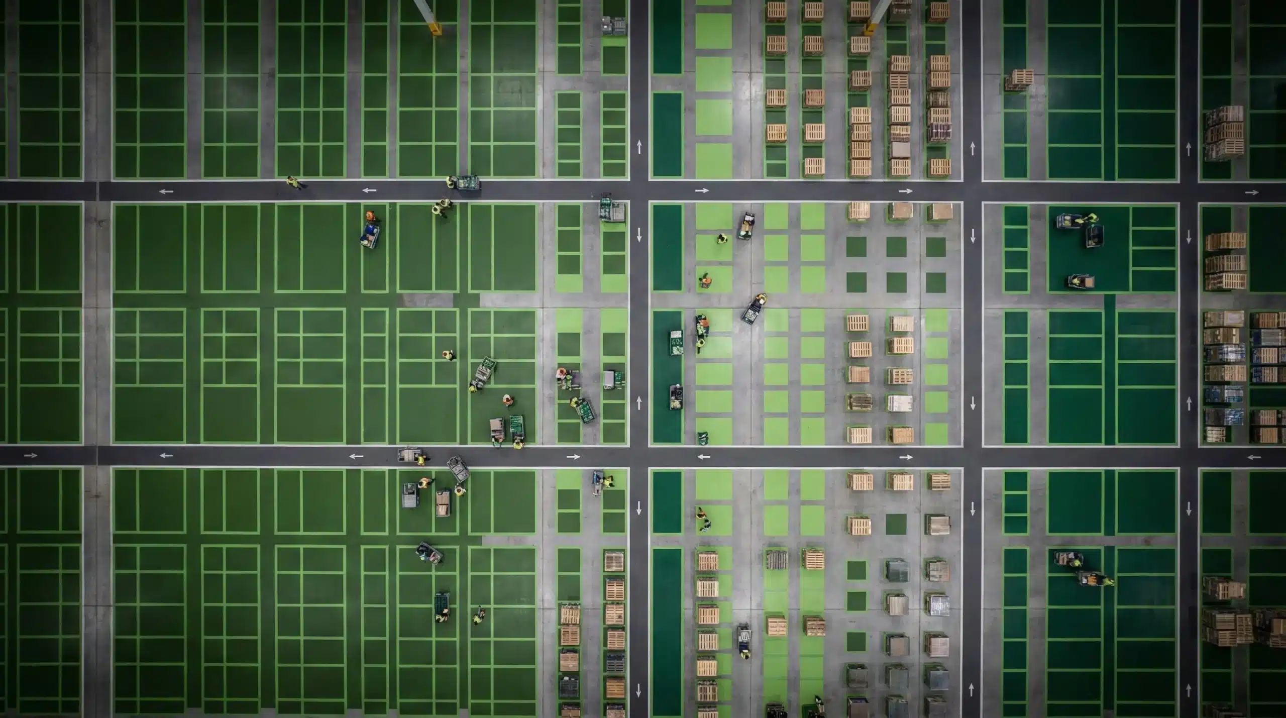 Overhead zones showing WMS vs OMS workflow
