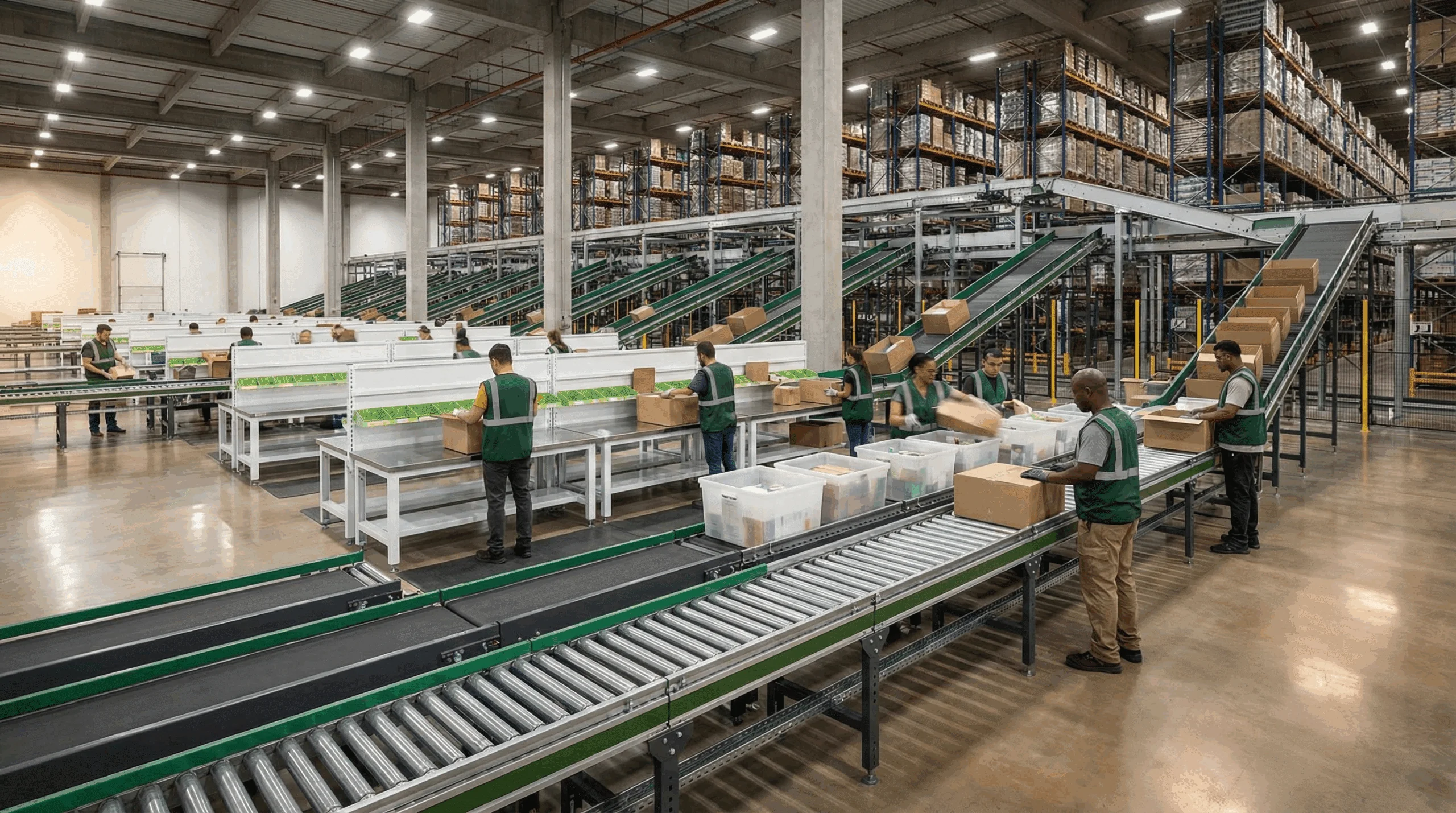 Conveyor-based order processing area