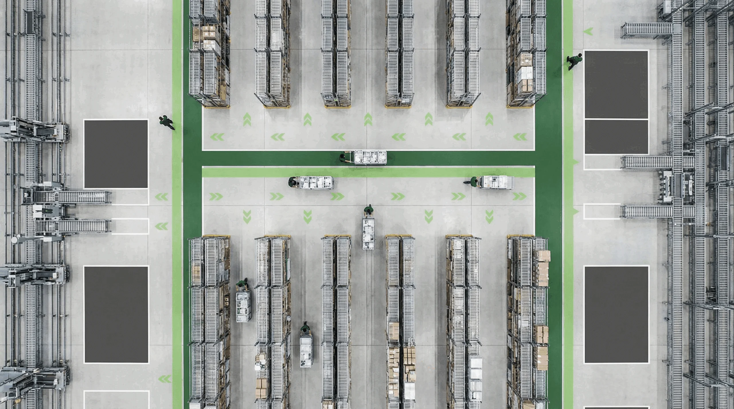 Overhead warehouse zones for automated picking
